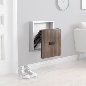 Wall folding stool Divit WK11 shoe changing stool brown DPL2