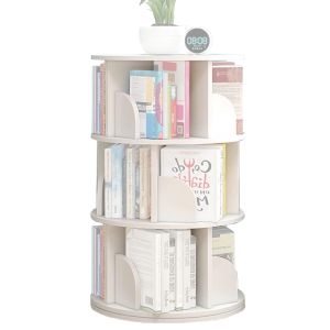 Round bookcase BR91 Divit standing bookcase white