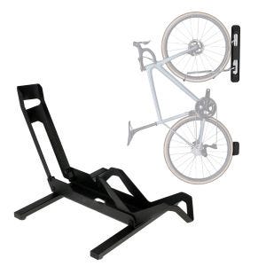 Bike stand TS1 bike rack 26 to 29" tyres + Bicycle wall mount swiveling Cranit bicycle lift for 54-70mm tire width ME84 black