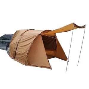 Rear tent car 5-6 people Vanit GI69 tunnel tent family tent waterproof 520 x 300 x 200 cm brown