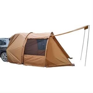 Rear tent car 5-6 people Vanit GI69 tunnel tent family tent waterproof 520 x 300 x 200 cm brown DPL1