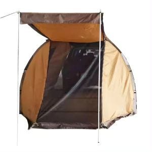 Rear tent car 5-6 people Vanit GI69 tunnel tent family tent waterproof 520 x 300 x 200 cm brown DPL3