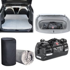 Set Frunk Bag Volume 50l Bagtecs XB50 + Mattress Memory Foam suitable for Tesla Model Y Vanit TM5 waterproof bag and folding mattress