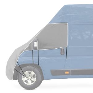 Motorhome windshield cover fleece compatible with Fiat Ducato 06-23 window insulation Vanit ME58 gray DPLN3