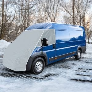 Motorhome windshield cover fleece compatible with Fiat Ducato 06-23 window insulation Vanit ME58 gray DPLN4