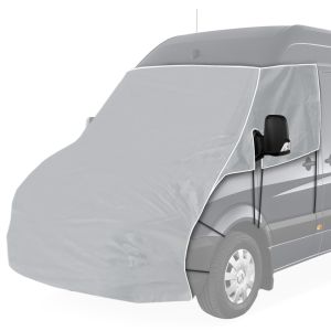 Motorhome windshield cover fleece compatible with Mercedes Benz Sprinter 07-17 window insulation Vanit ME58 gray DPLN1