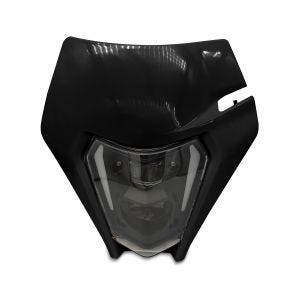 LED Headlight + Mask for Enduro Head Lamp Fairing E-Mark Xdure SW1 DRL Universal black