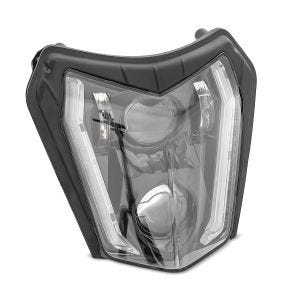 LED headlight compatible with KTM 690 SMC R / Enduro / R 19-24 with E-mark DRL Xdure SW2