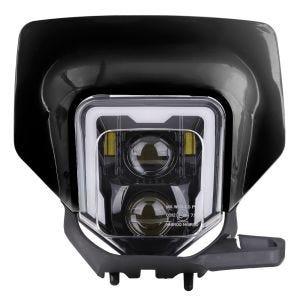 LED Headlight + mask compatible with Beta RR 125 / Motard XDURE GP1 DRL ECE black