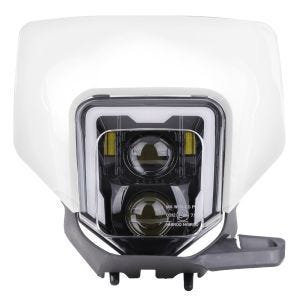LED Headlight + mask compatible with KTM 600 / 620 / 640 LC4 XDURE GP1 DRL ECE white
