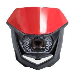 LED headlight XDure LP17 for Endros / Cross / Dirtbikes headlight insert universal with mask red