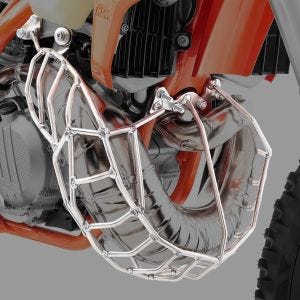 Exhaust Pipe guard compatible with Husqvarna TE 250/ TE 300 20-23 Diffuser Guard XDURE PR21 Inox