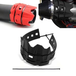 Exhaust heat shield compatible with Motocross, Enduro XDure silicone black