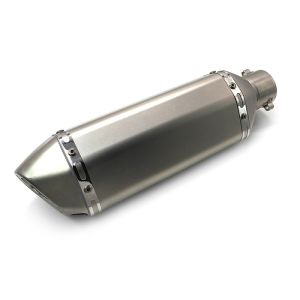 Motorrad Auspuff Schalldämpfer Force Edelstahl Titan_1