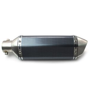 Exhaust muffler Force compatible with Motocross, Enduro Silencer Carbon Look-Stainless Steel