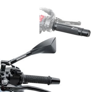Lenkerspiegel Tomahawk Set für Yamaha FZ8 / FZ1 und Griffe LG1 Zaddox S-AG1_1