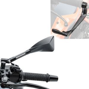 Handlebar Rear View Mirror Large Set compatible with Aprilia Tuono V4 R and Handguards Zaddox S-AH1