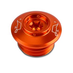 CNC Oil plug cap compatible with Motocross, Enduro 18-22 screw Zaddox orange