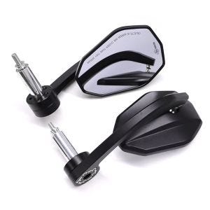 Motorcycle handlebar end mirror with E-mark rearview mirror pair Zaddox SP19
