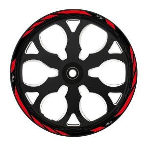 Wheel Stripes Racing Style compatible with Yamaha MT-07 / Tracer 700 17 Inch wheels rim edge sticker red Zaddox